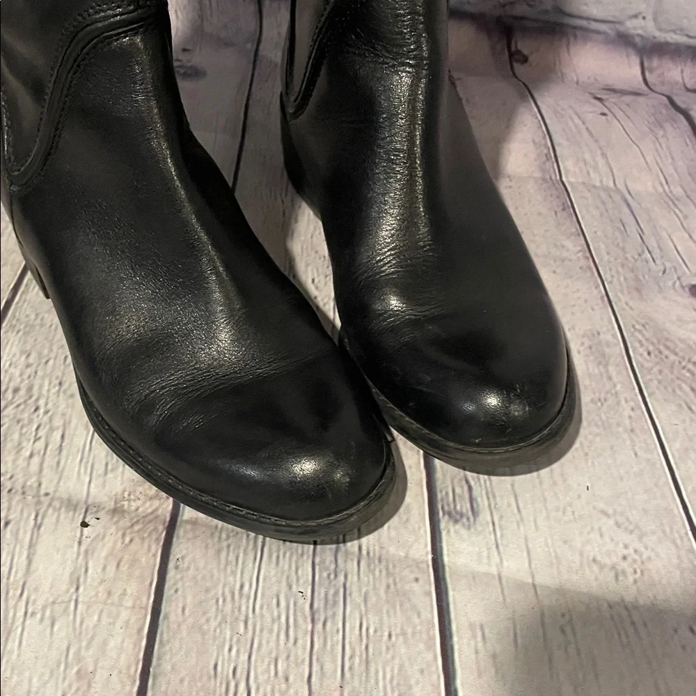 Franco Sarto Black leather Boots Sz 6